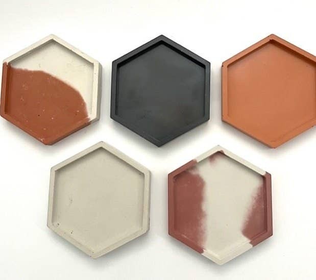 Hexagon Concrete Tray |Hexagon Tray| Decorative Tray