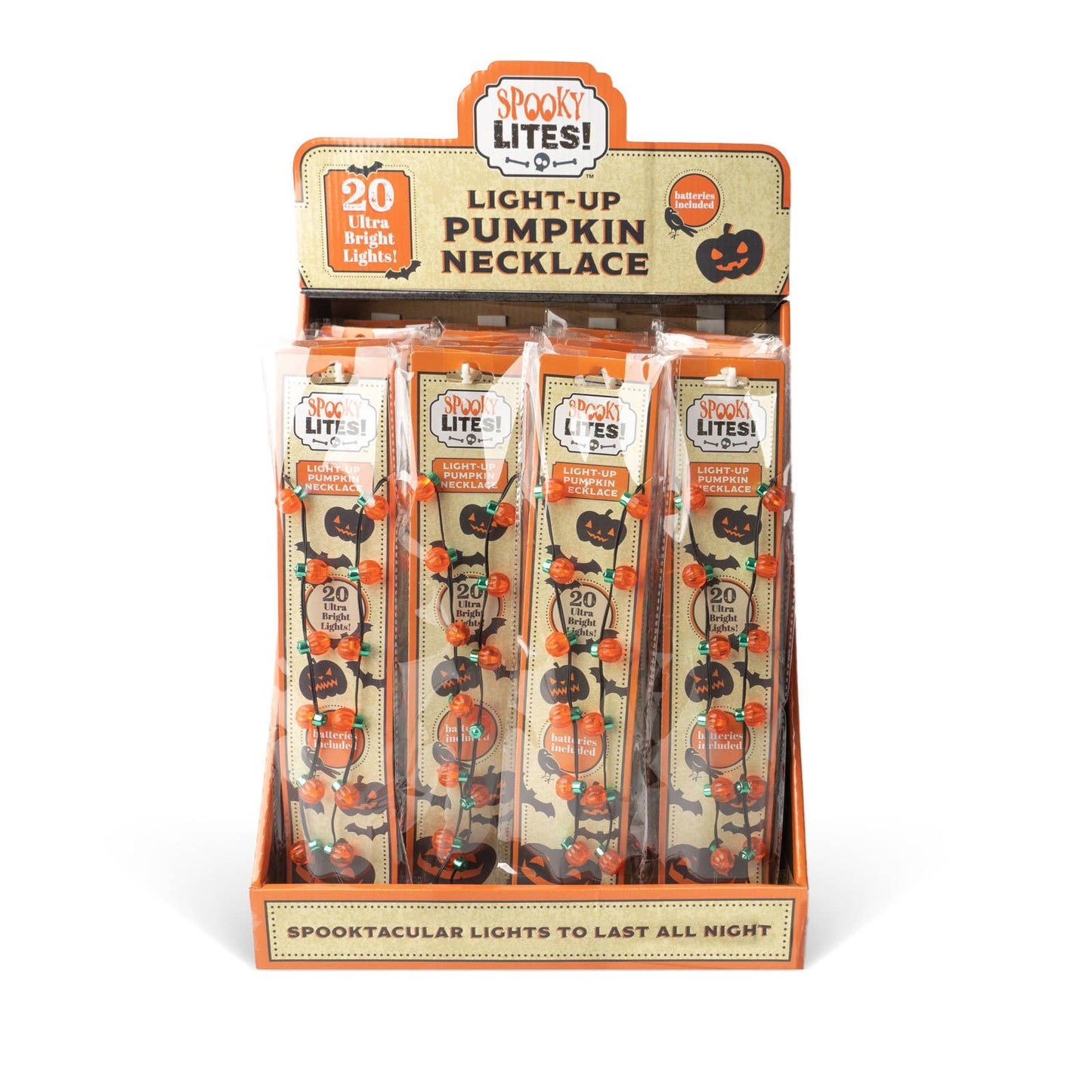 New Losta Light Pumpkin Necklace w/ 20 lights