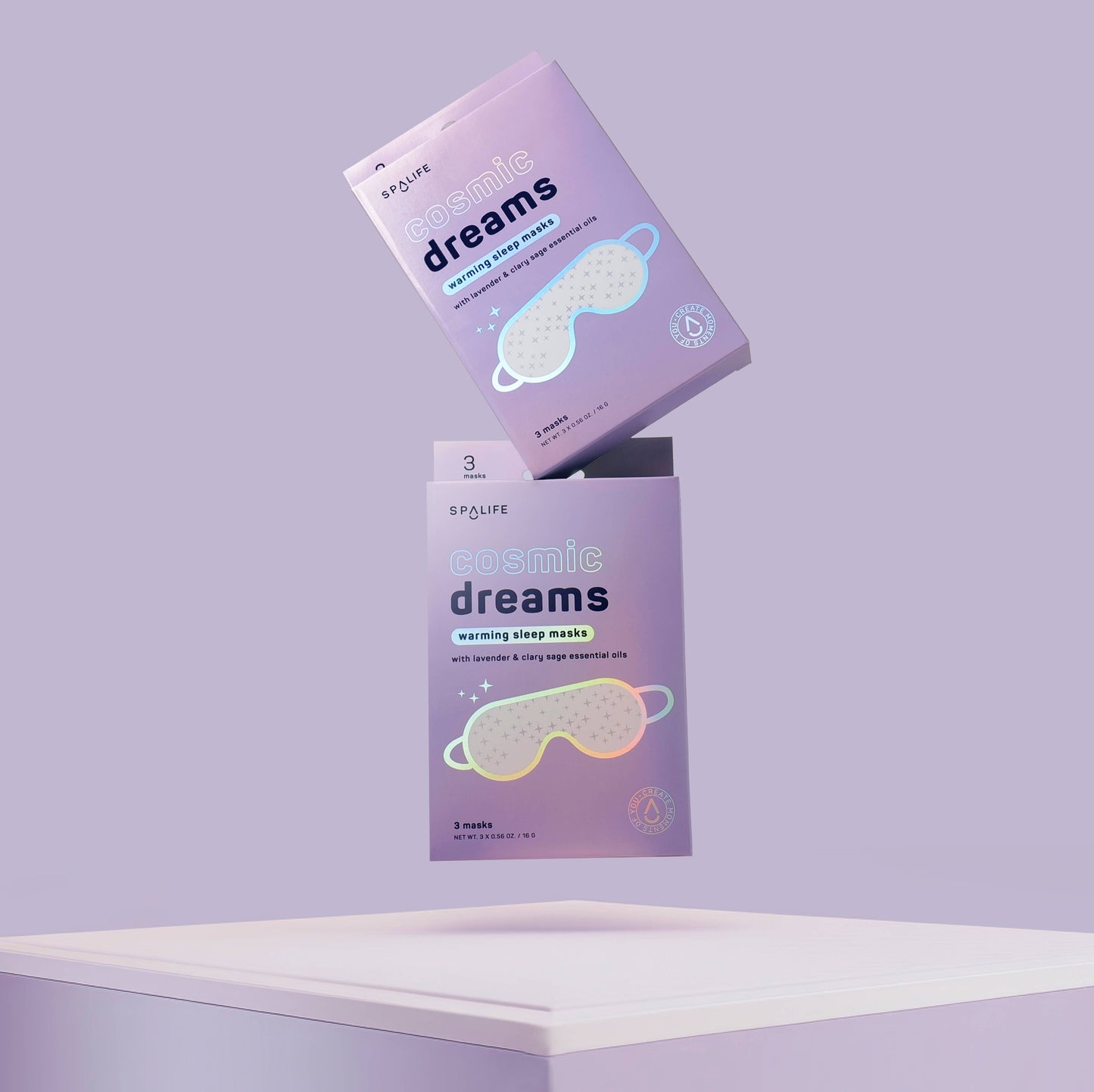 Cosmic Dreams Warming Sleep Masks, Spa Eye Masks - 3 Pk