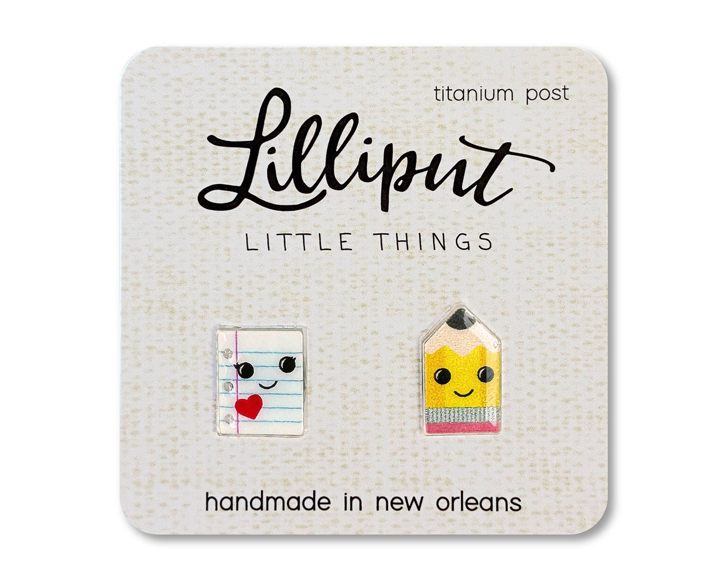 Lilliput Paper and Pencil Earrings