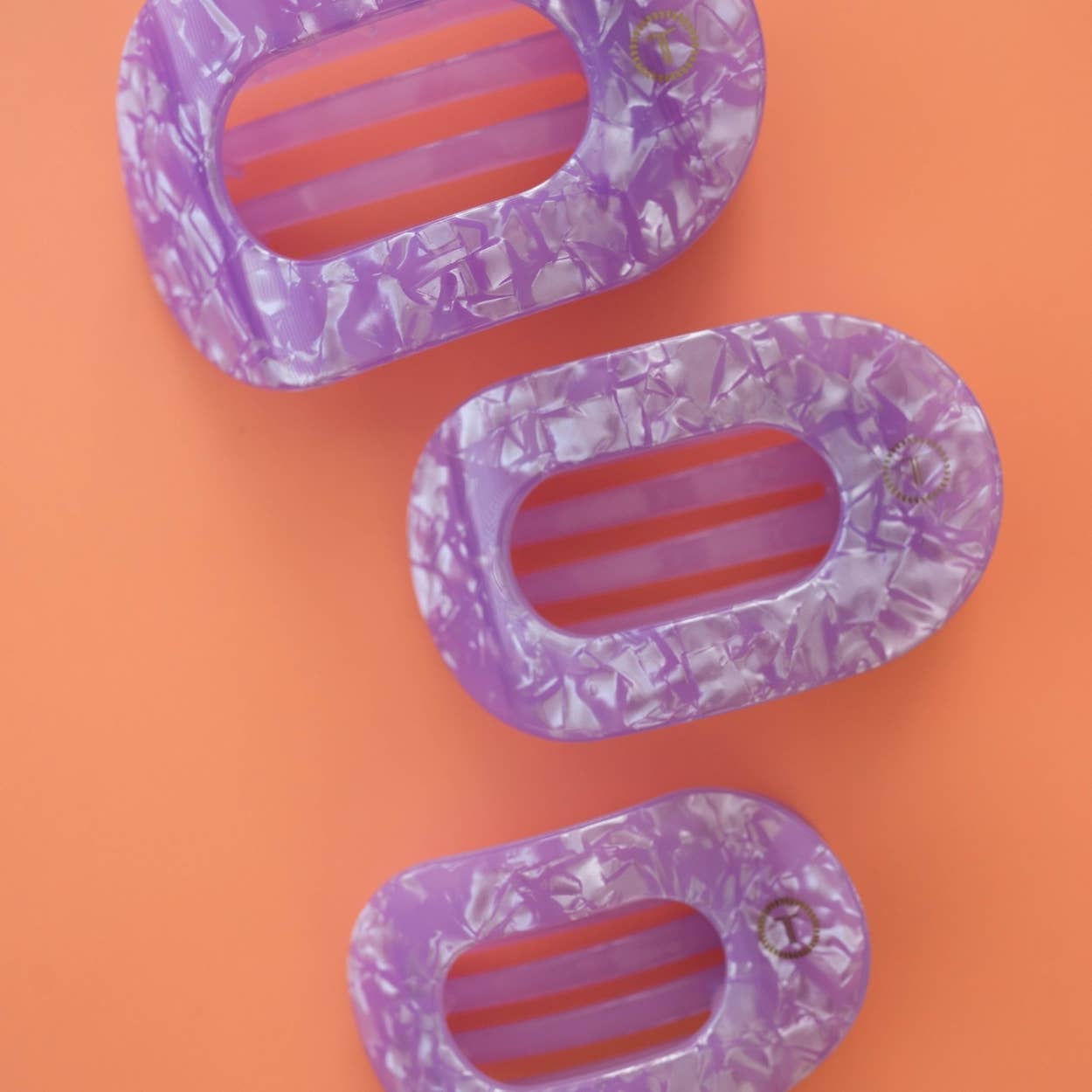Flat Round Hair Clip | Small | Lavender Mist