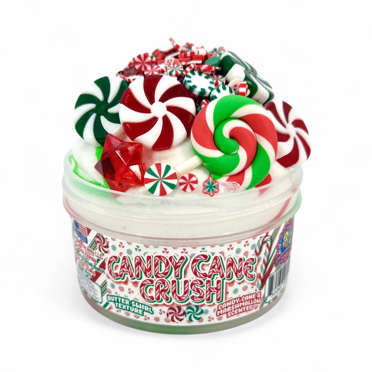 Candy Cane Crush Slime