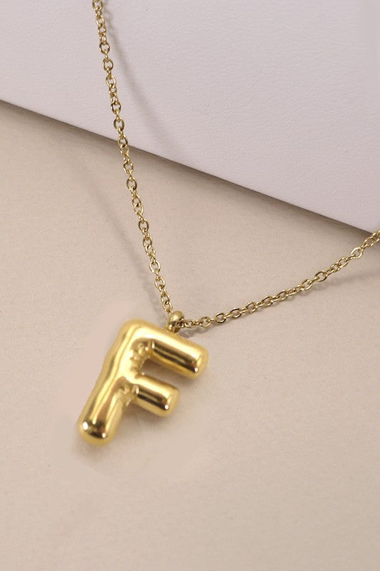 18K Stainless Steel Tarnish Free Initial Necklace