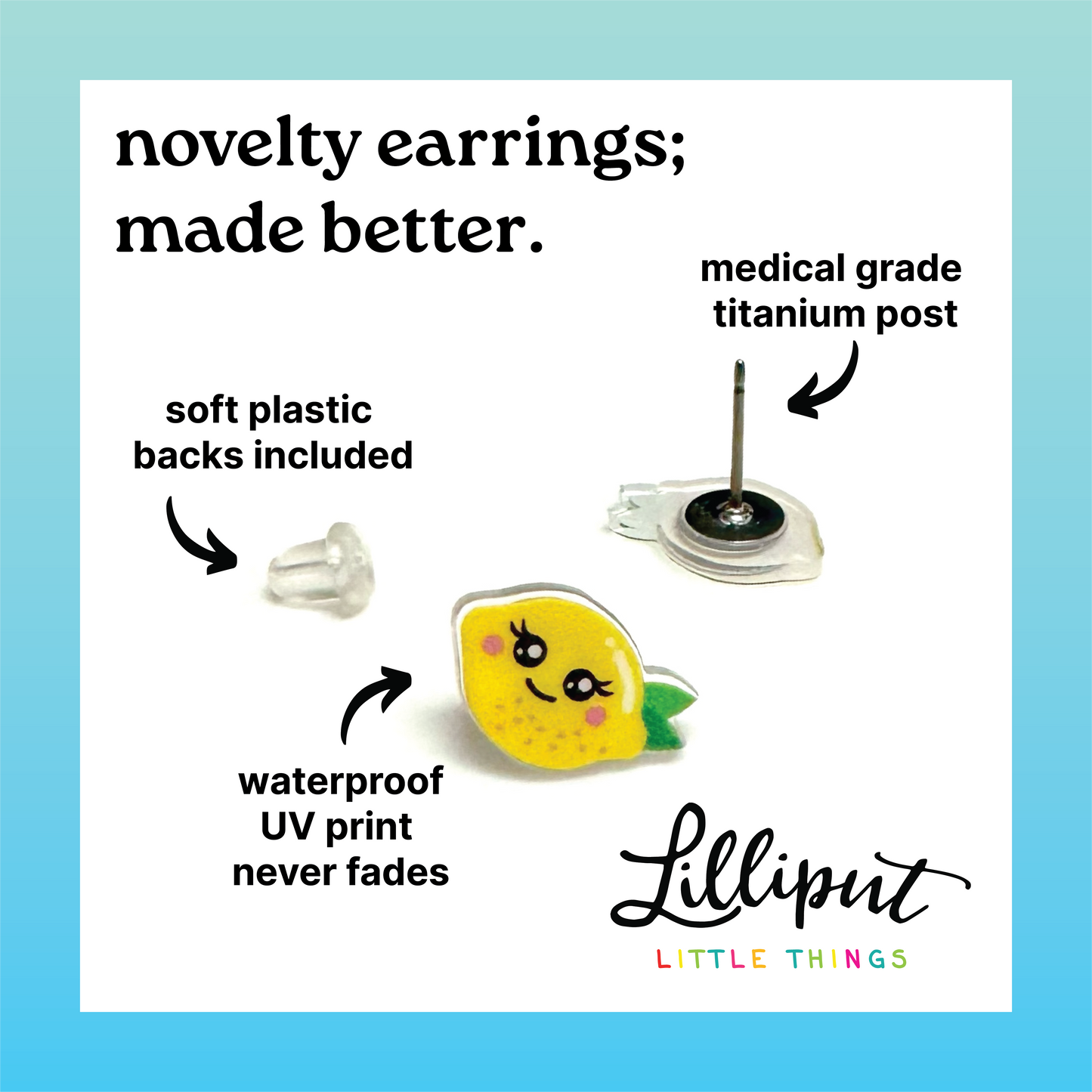 Lilliput Paper and Pencil Earrings