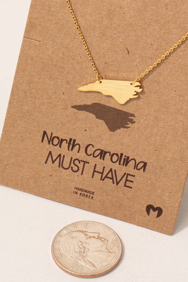 North Carolina State Pendant Necklace