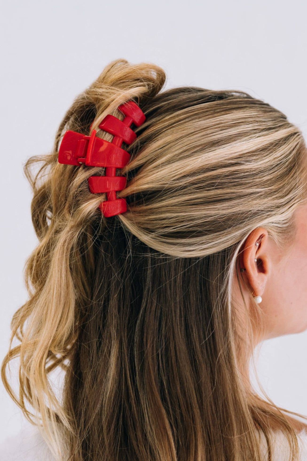 Classic Hair Clip | Med. | Rudolph Red