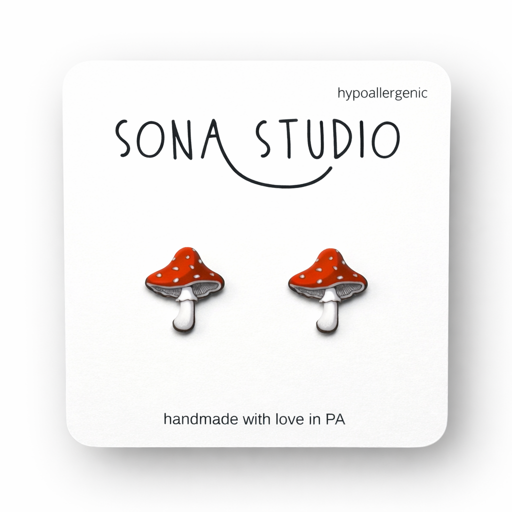 Mushroom Earrings