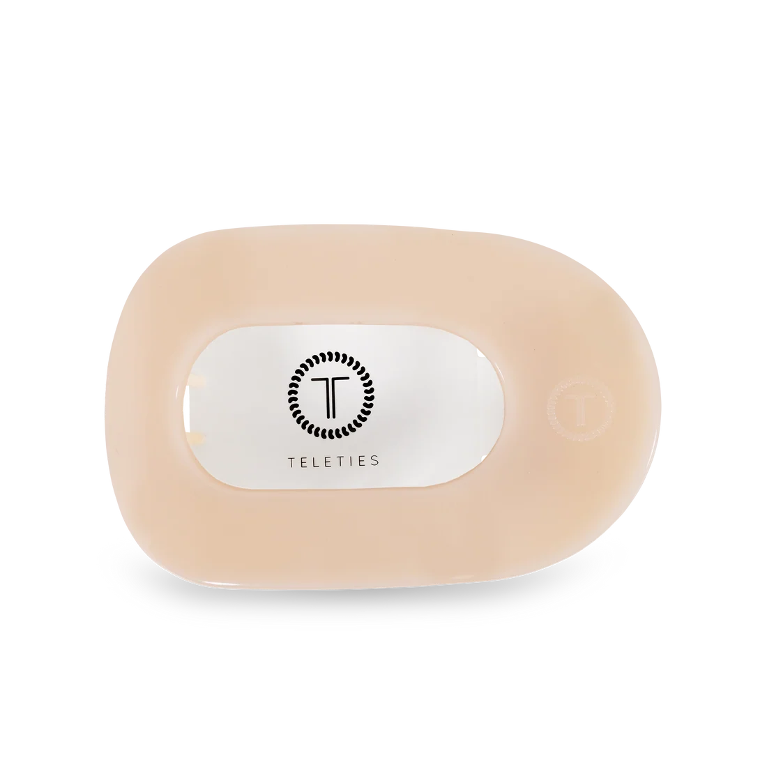 Teleties Almond Beige Flat Round Hair Clip