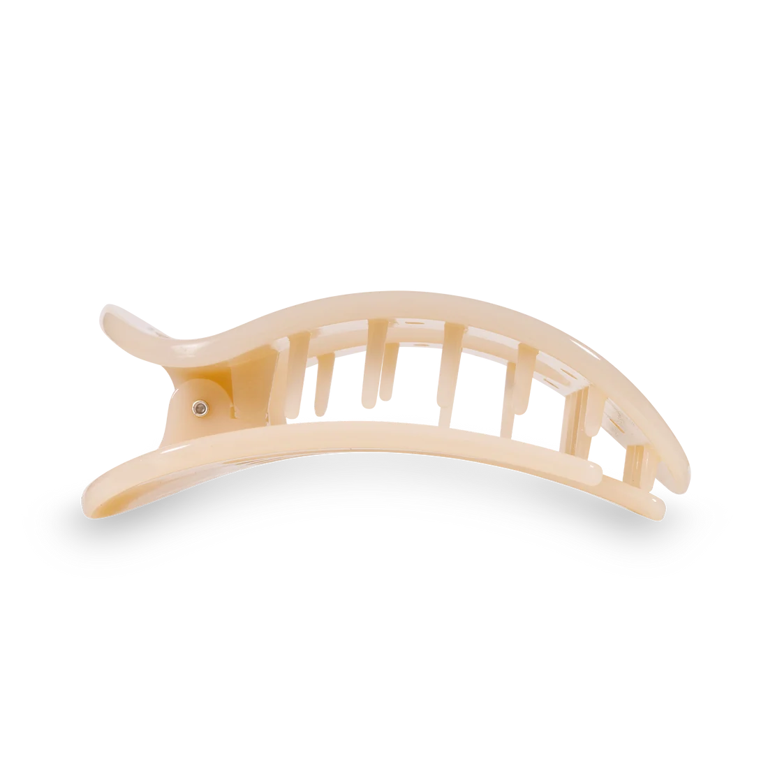 Teleties Almond Beige Flat Round Hair Clip