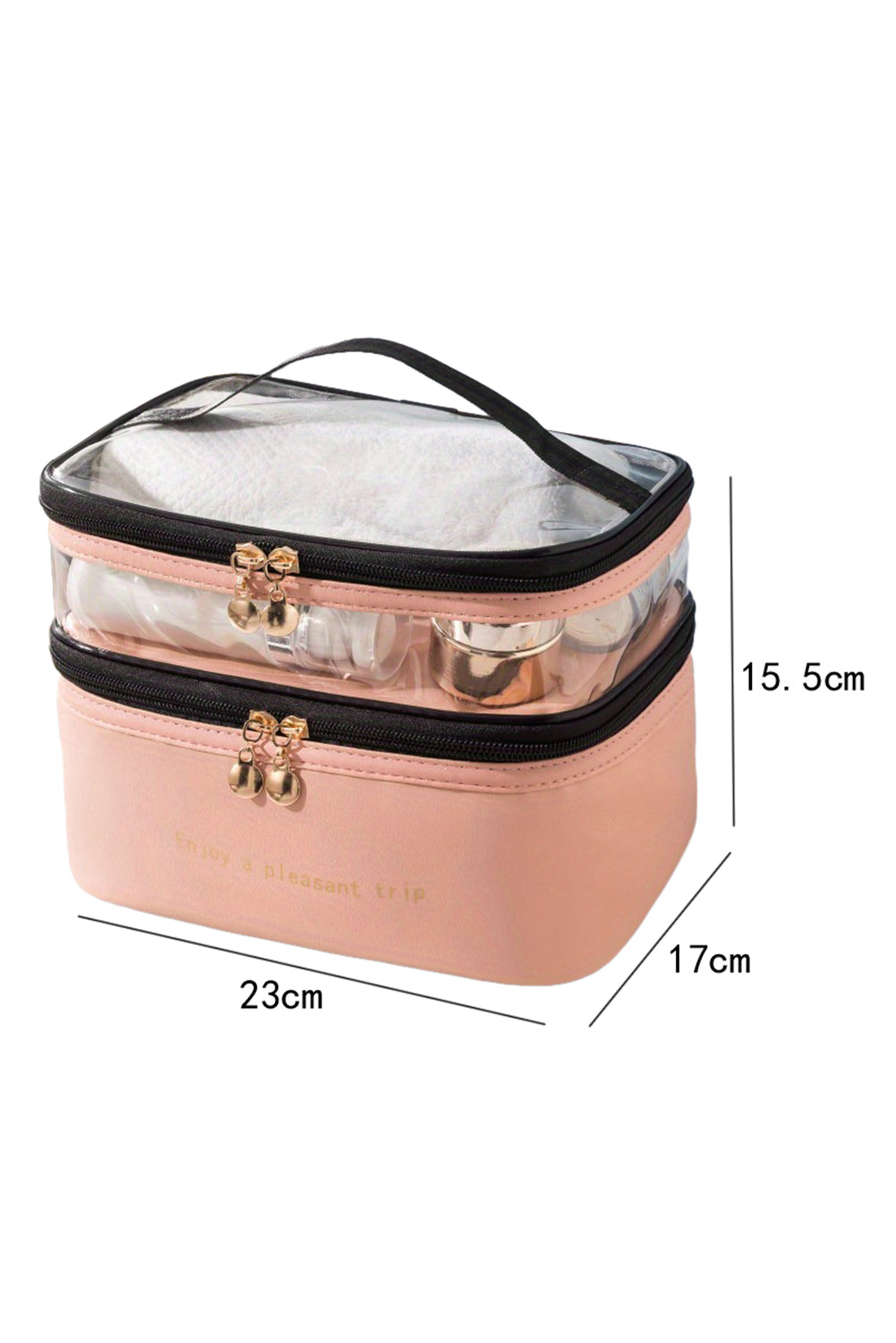 Pink Waterproof Cosmetic Bag