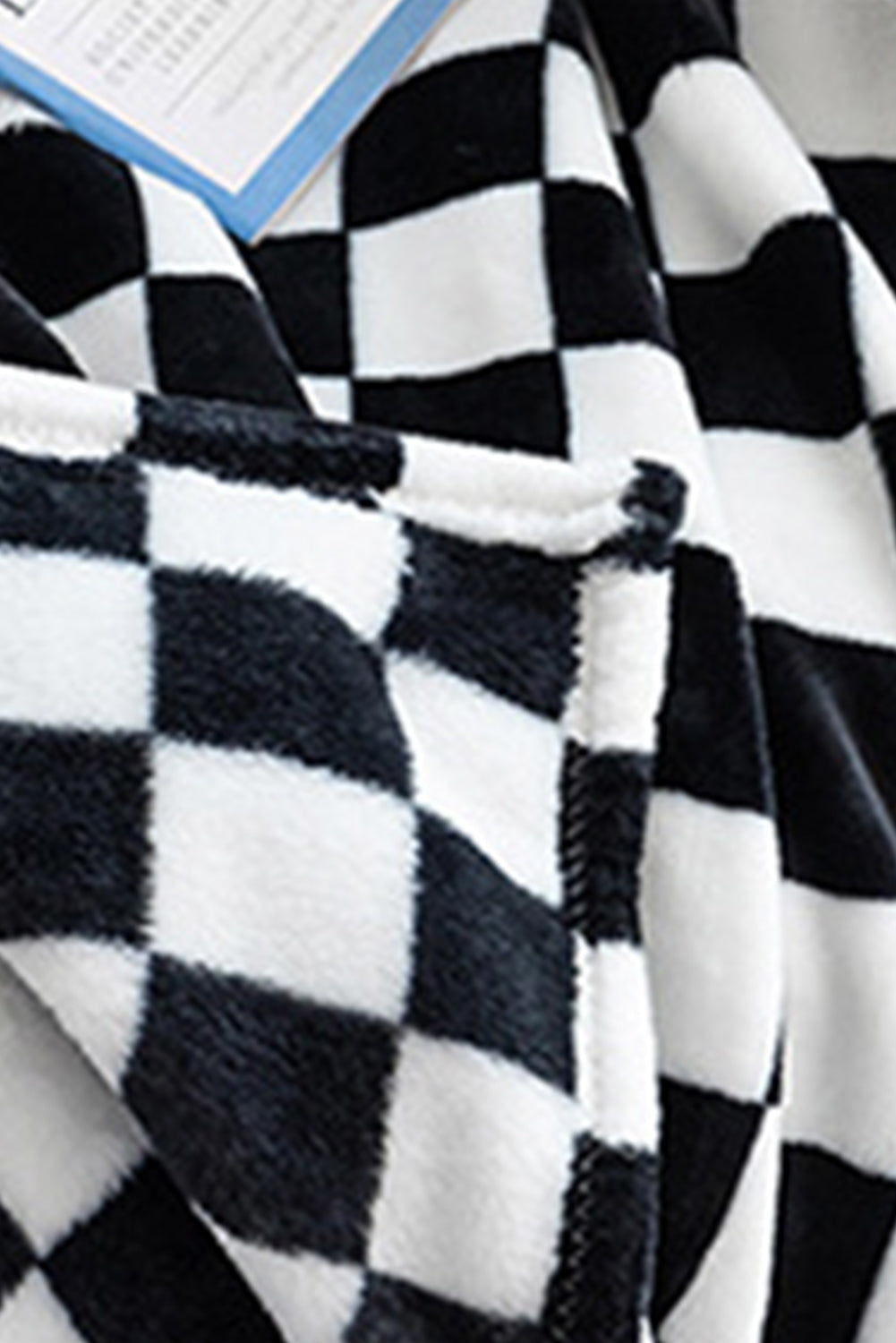 Black Checkerboard Soft Throw Blanket