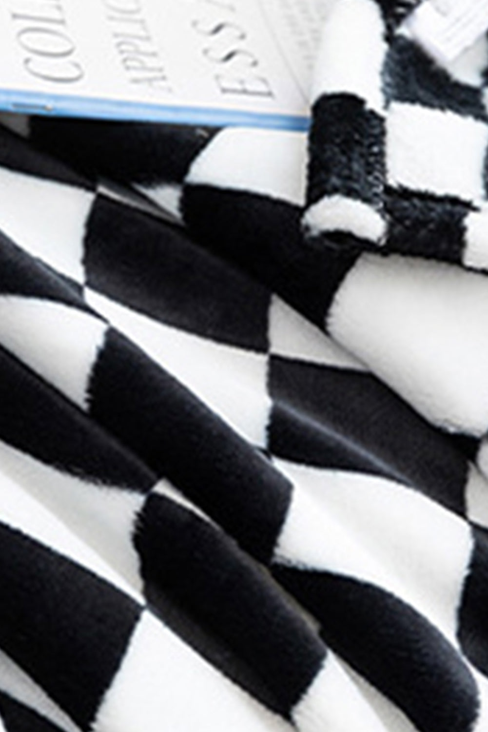 Black Checkerboard Soft Throw Blanket