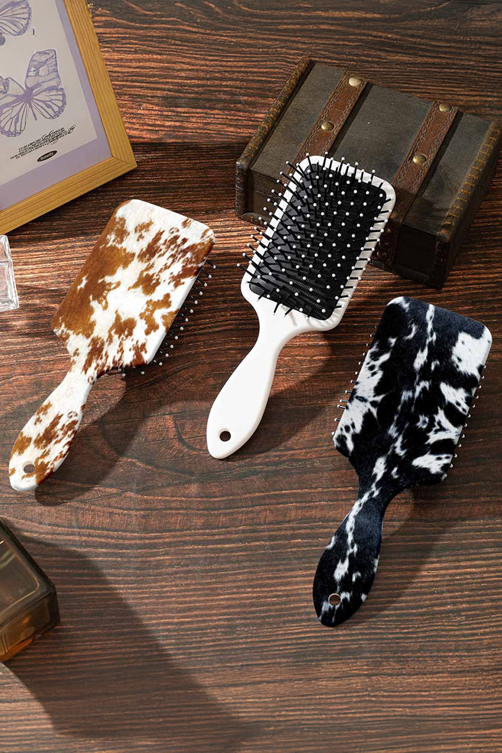 Chestnut Cowhide Air Cushion Brush