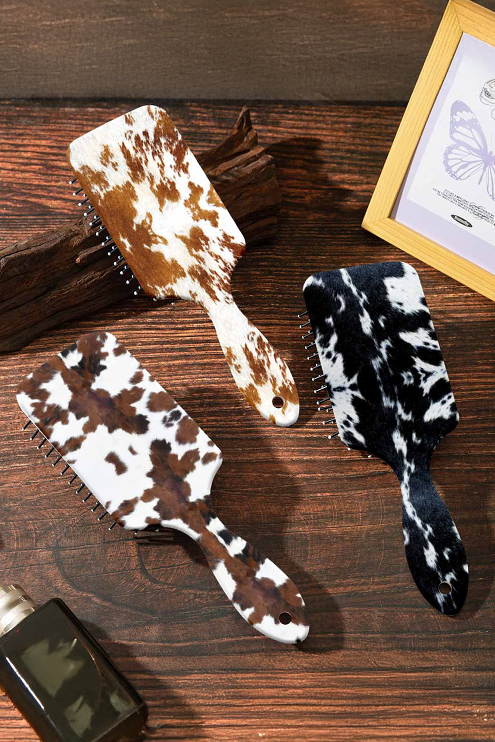 Chestnut Cowhide Air Cushion Brush