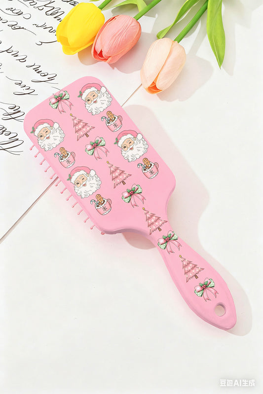 Pink Christmas Cute Hair Brush