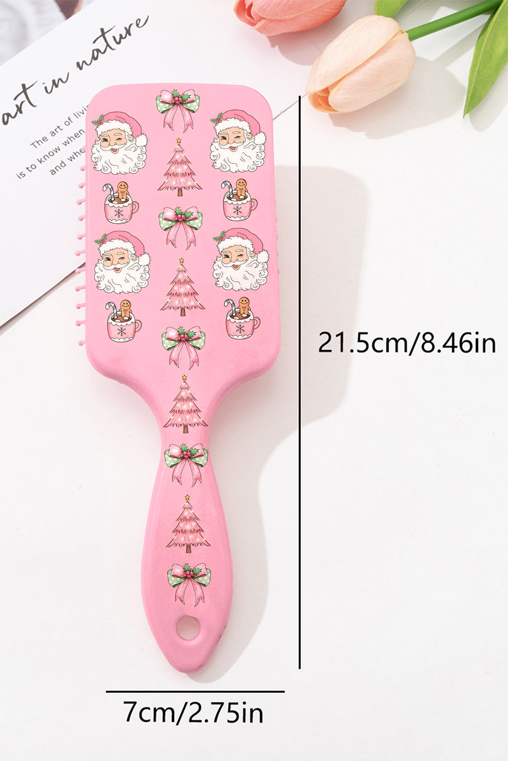 Pink Christmas Cute Hair Brush