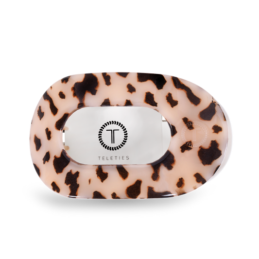 Teleties Blonde Tortoise Flat Round Hair Clip