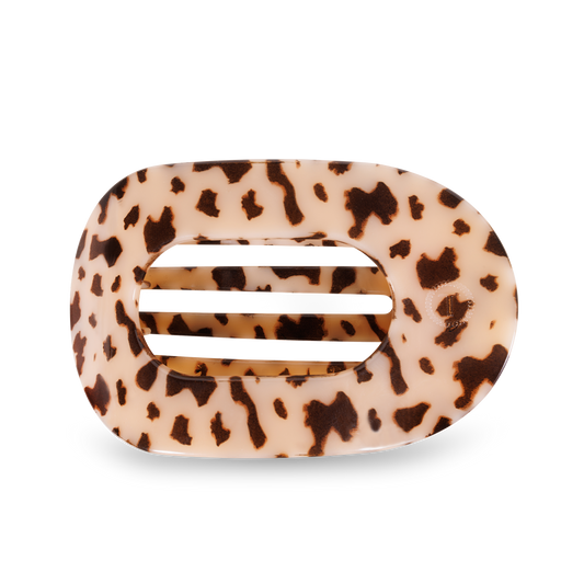 Teleties Blonde Tortoise Flat Round Hair Clip