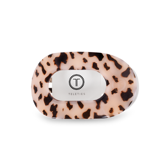 Teleties Blonde Tortoise Flat Round Hair Clip