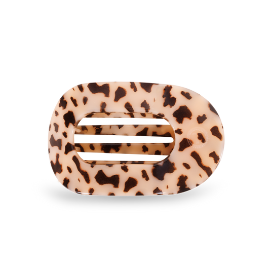 Teleties Blonde Tortoise Flat Round Hair Clip