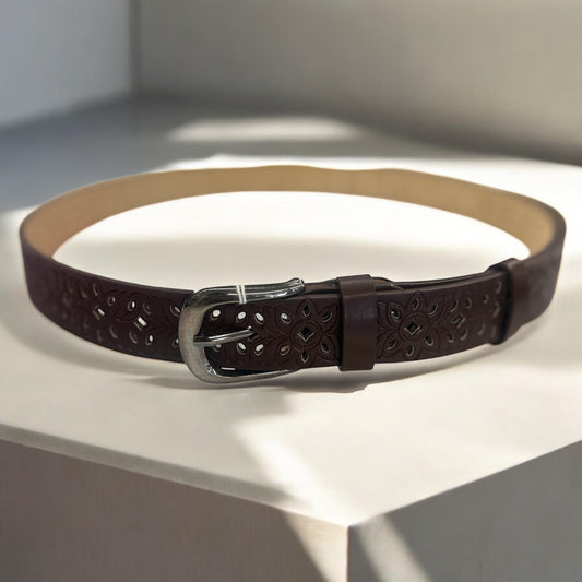Leather Floral Belt