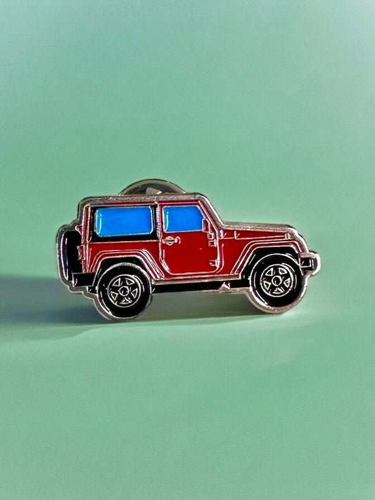 Red Jeep Enamel Pin