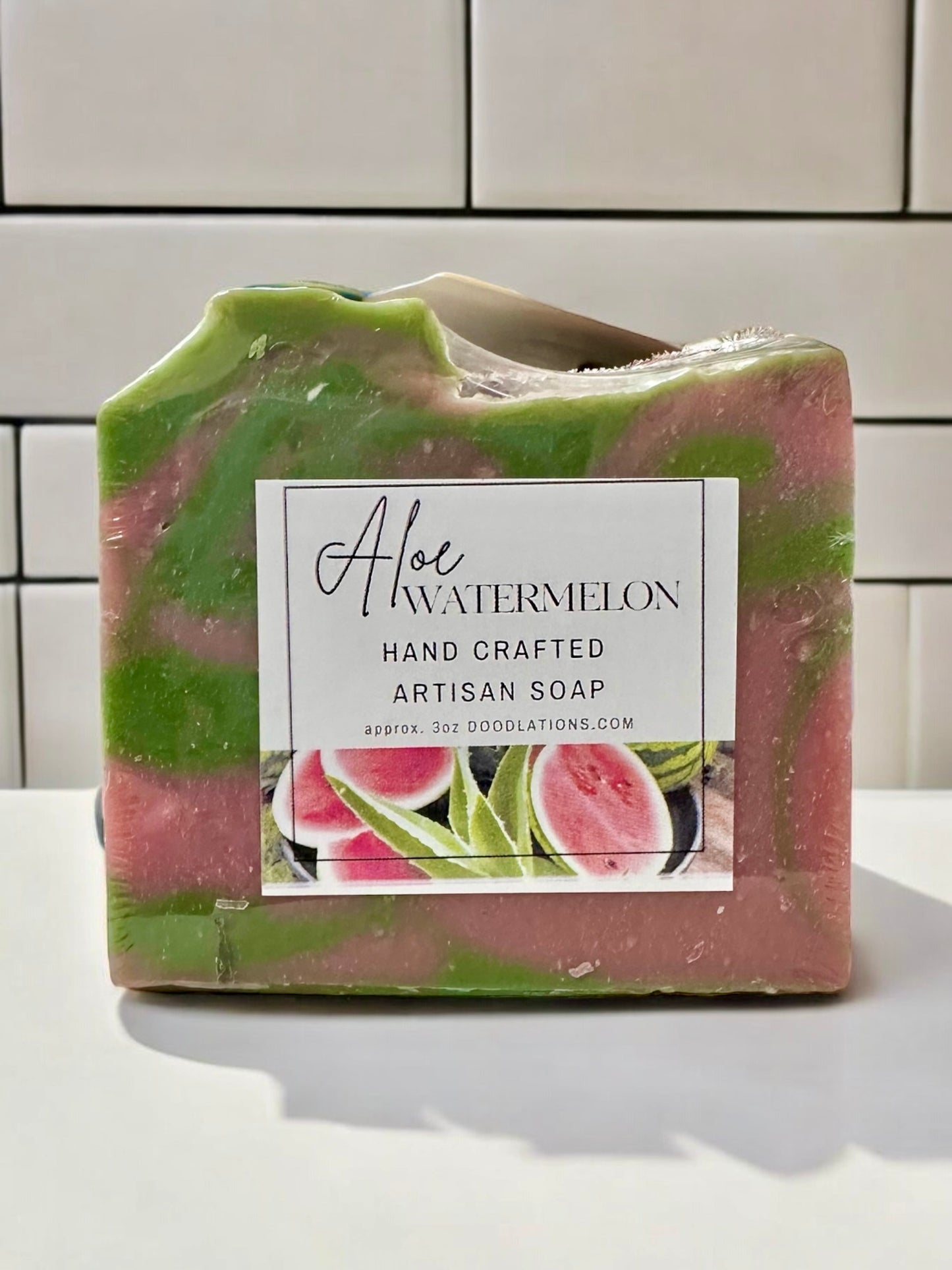 Aloe Watermelon Hand Crafted Artisan Soap