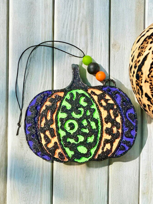 Pumpkin with Leopard Hanging Freshie