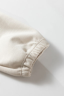 Cream & Leopard Contrast Drawstring Hoodie