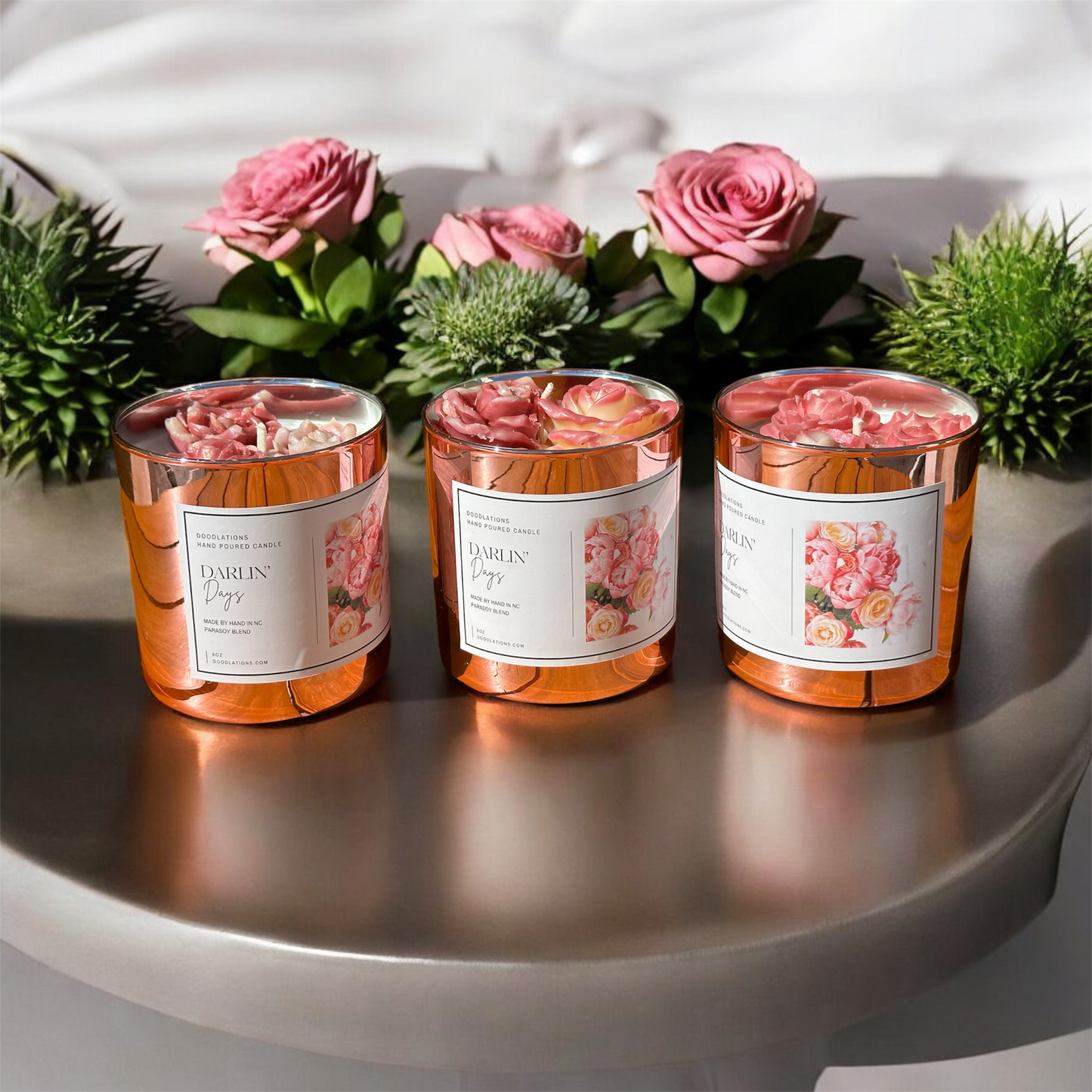 Darlin' Days Floral Candle