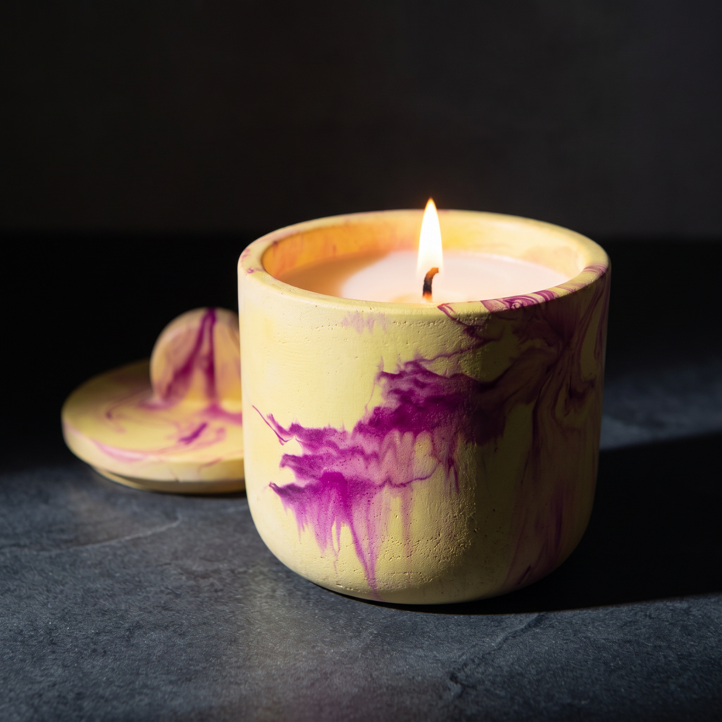 Doodlations Concrete Candle | Blackberry Jam