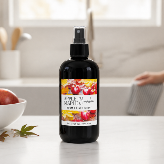 Doodlations Room & Linen Spray | Apple & Maple Bourbon