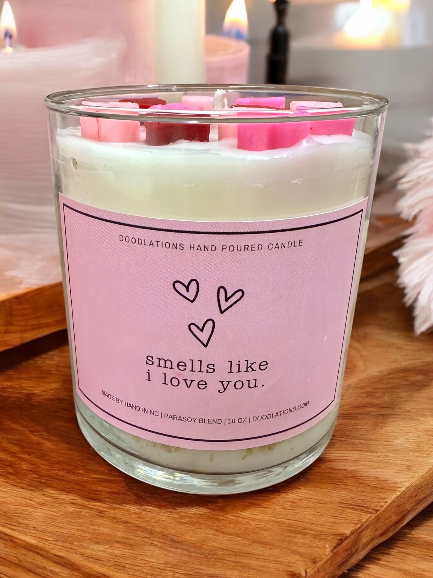 Vanilla Valentine's Day Candles (Options Available)