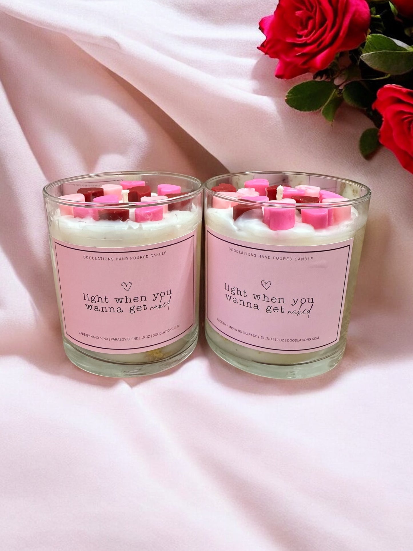 Vanilla Valentine's Day Candles (Options Available)