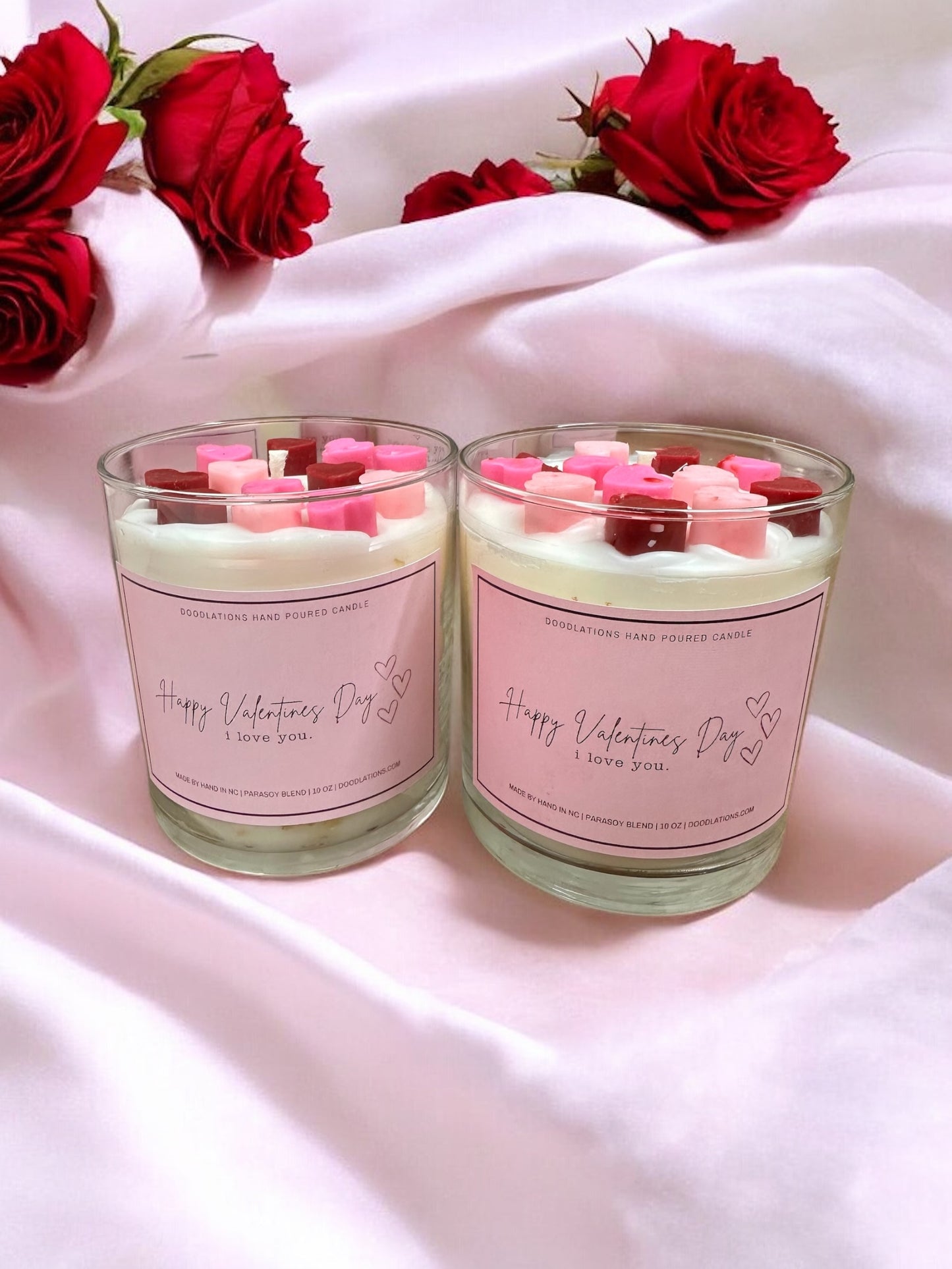 Vanilla Valentine's Day Candles (Options Available)