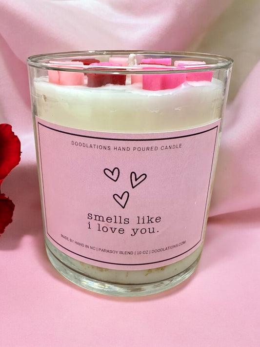 Vanilla Valentine's Day Candles (Options Available)