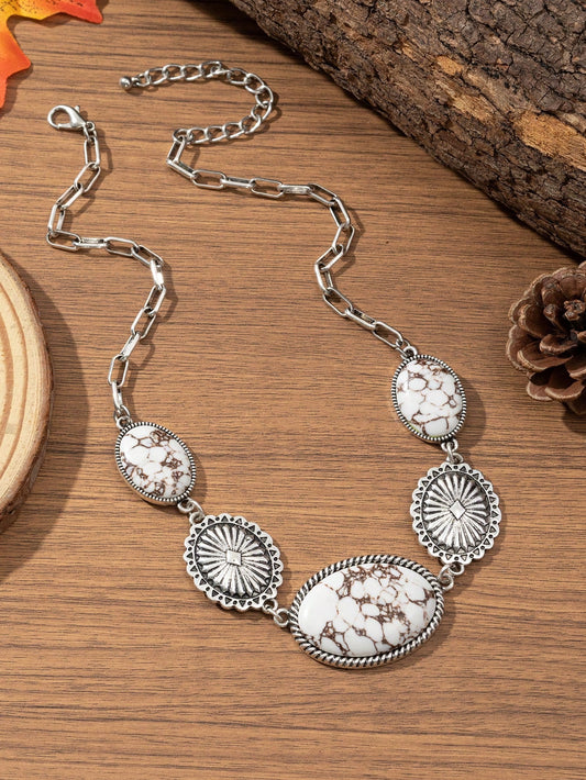 White Loose Boho Necklace