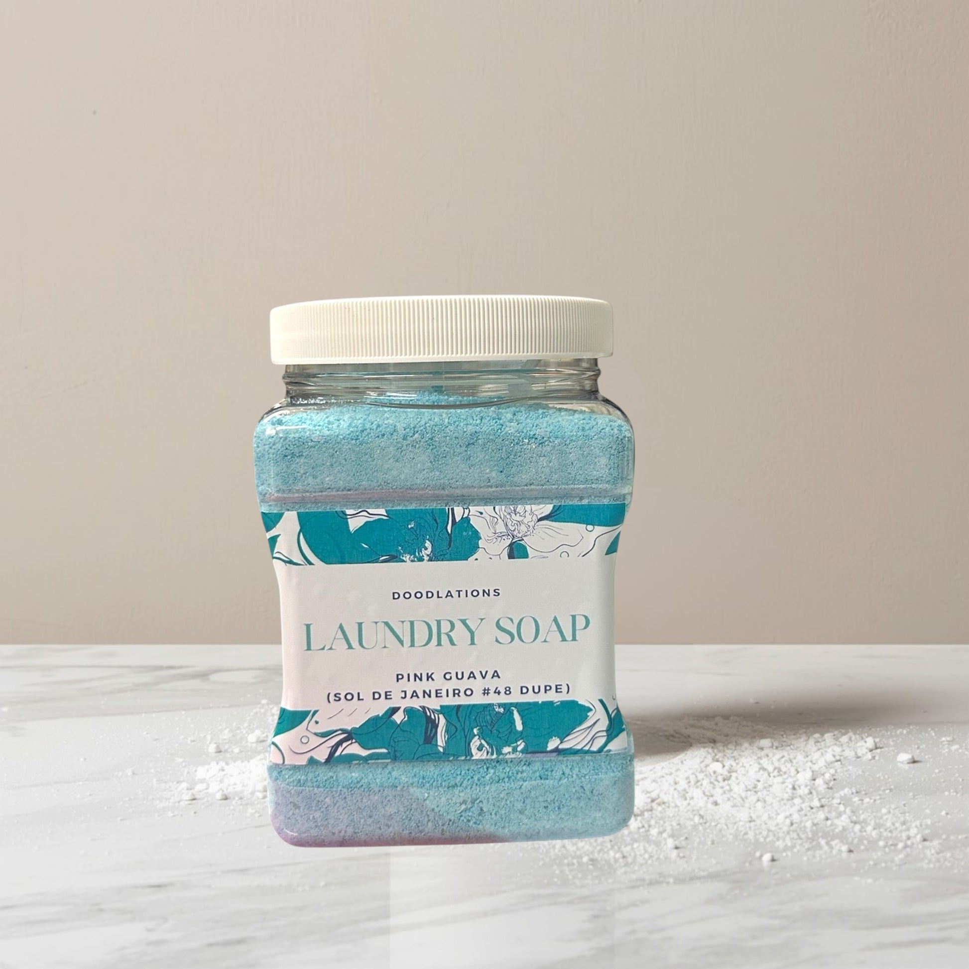 Pink Guava laundry detergent by Doodlations Luxury Laundry Soap in Pink Guava scent.