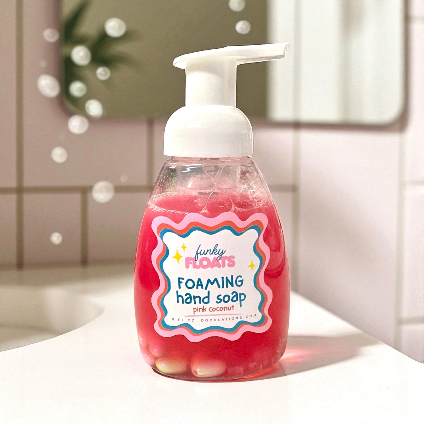 Funky Floats - Pink Coconut Foaming Hand Soap