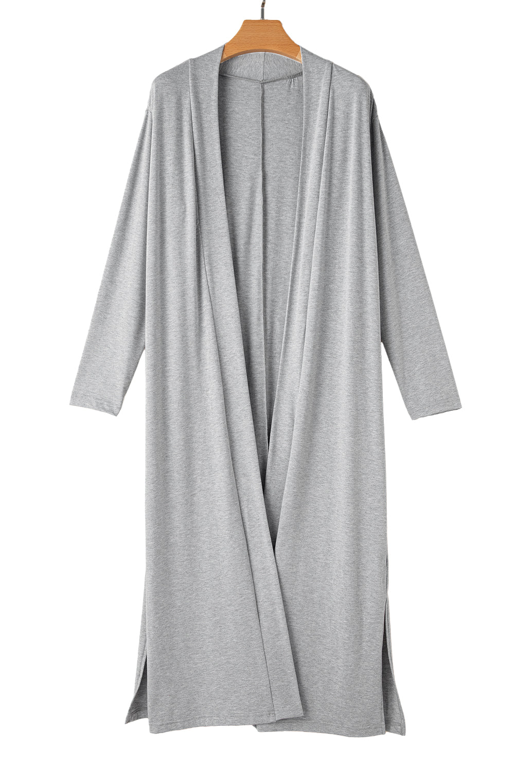 Grey Long Cardigan and Pants Loungewear Set
