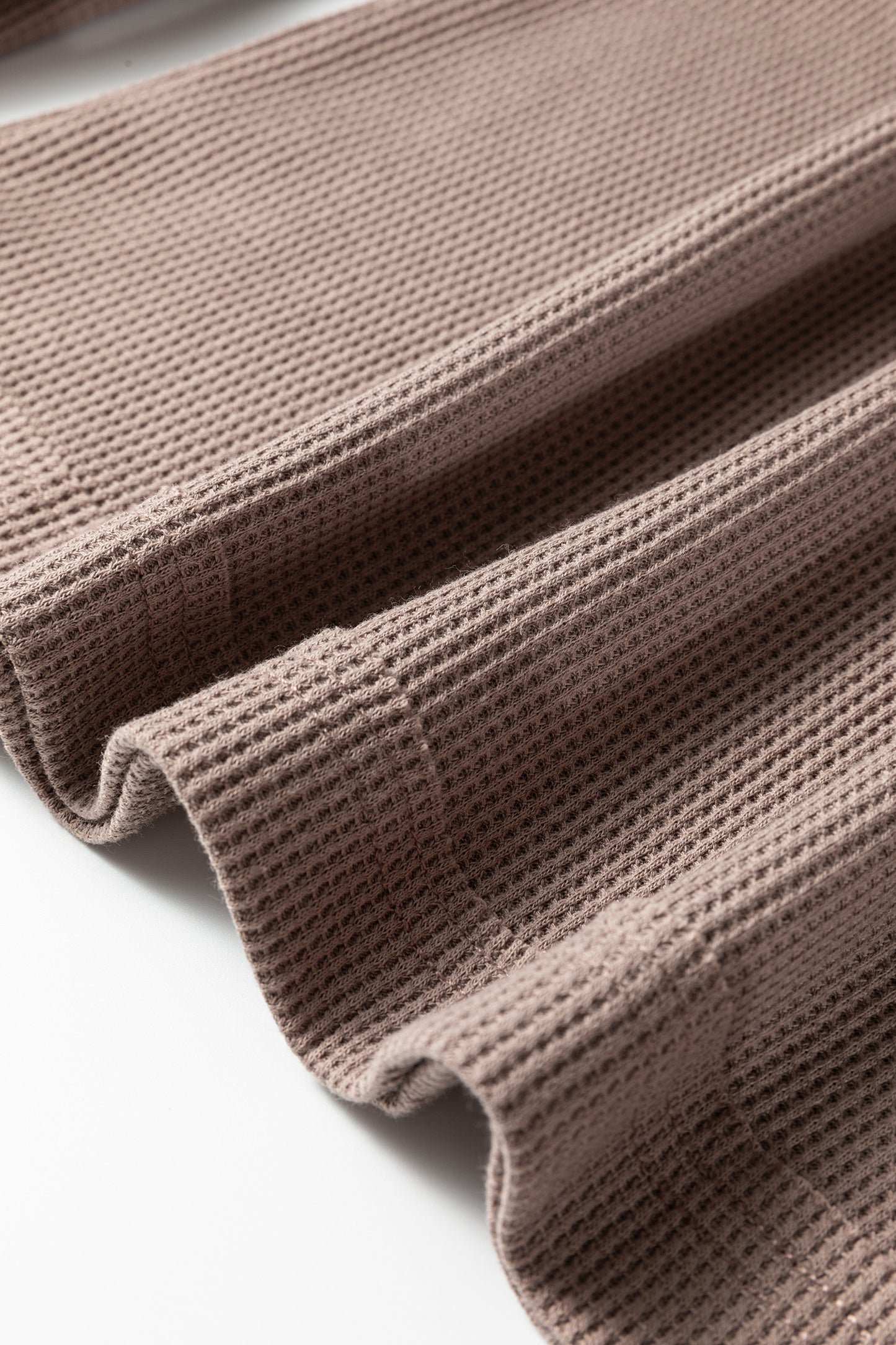 Waffle Knit Asymmetric Top