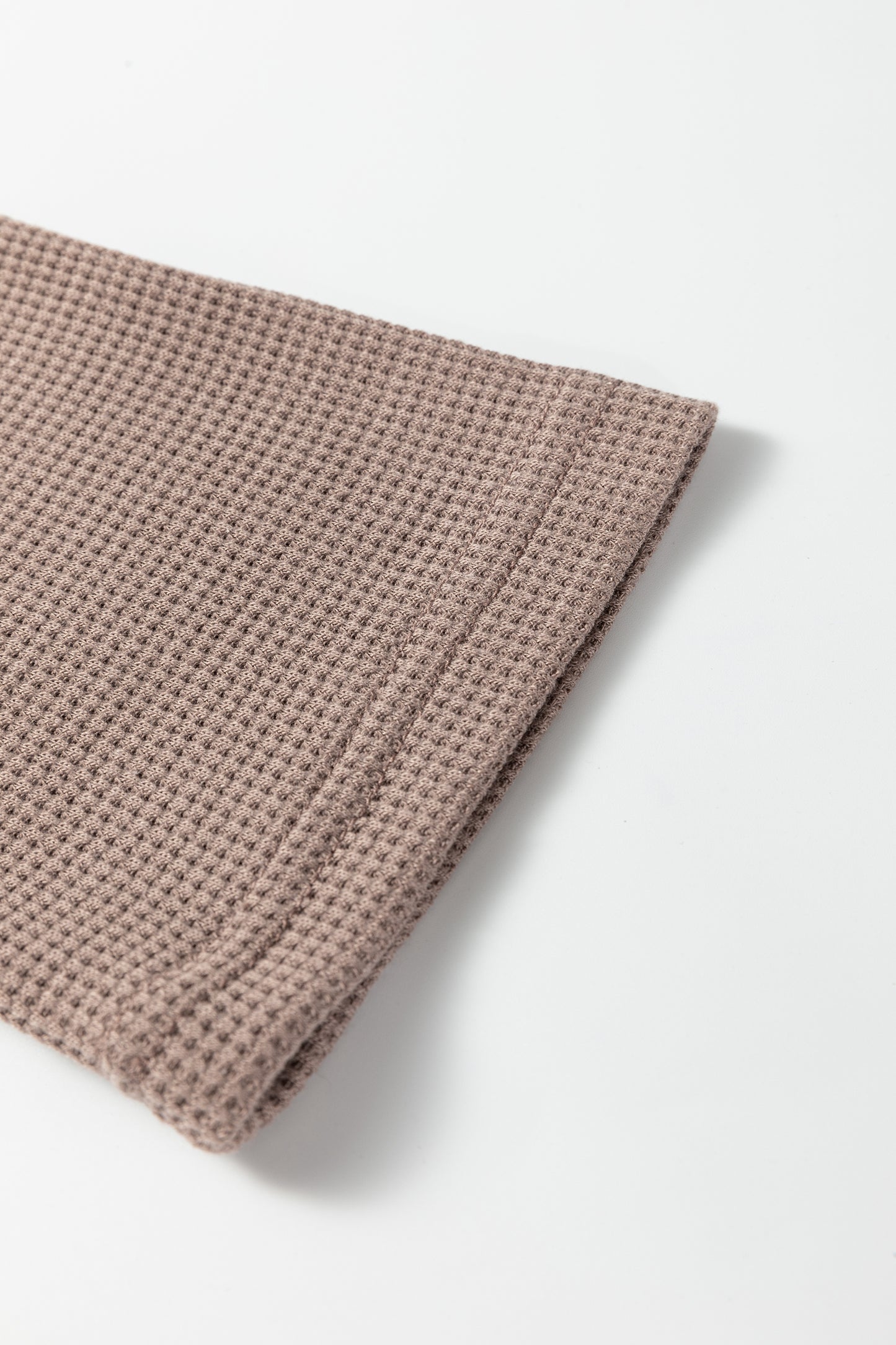 Waffle Knit Asymmetric Top