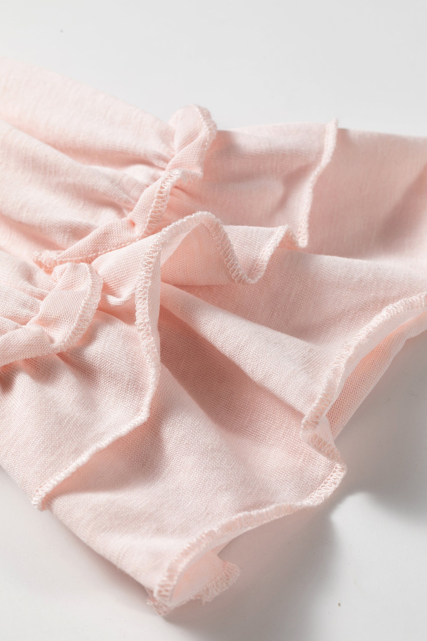Baby Pink Long Sleeve Ruffle Cuff Top