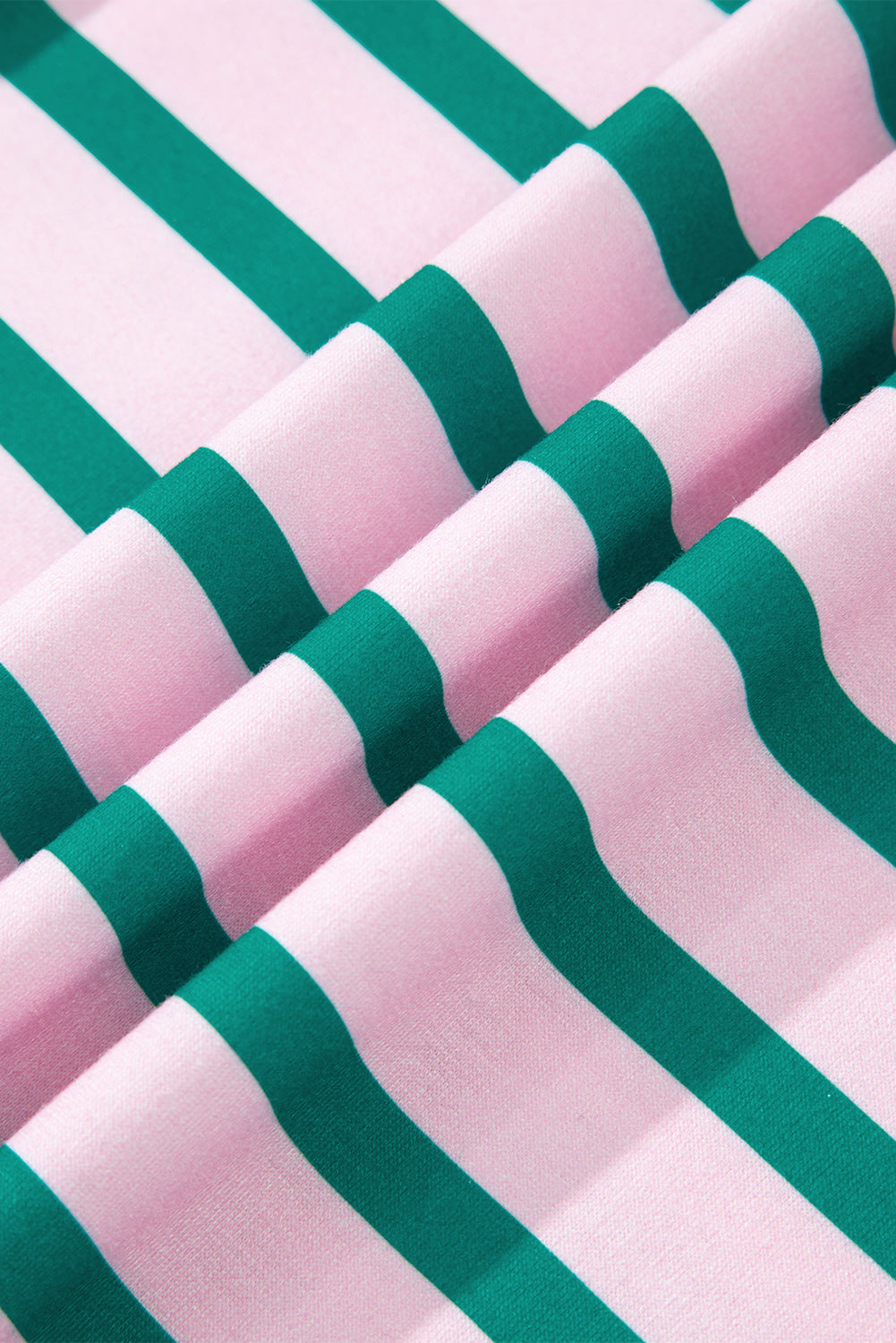 The Talia - Teal and Pink Striped Sweatshirt