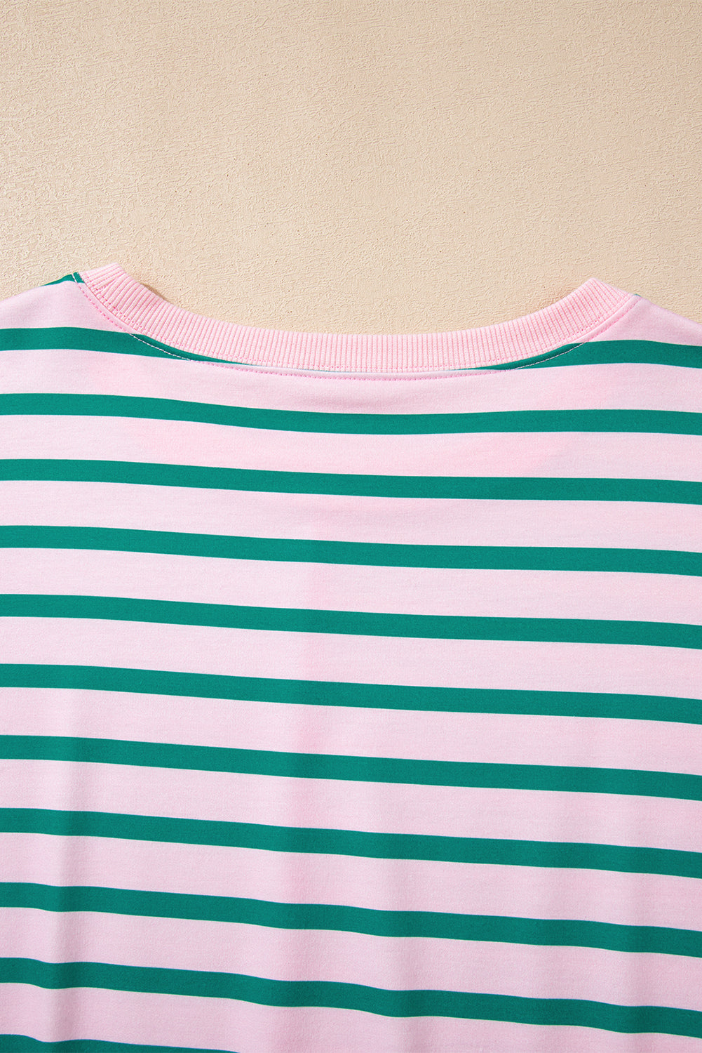 The Talia - Teal and Pink Striped Sweatshirt