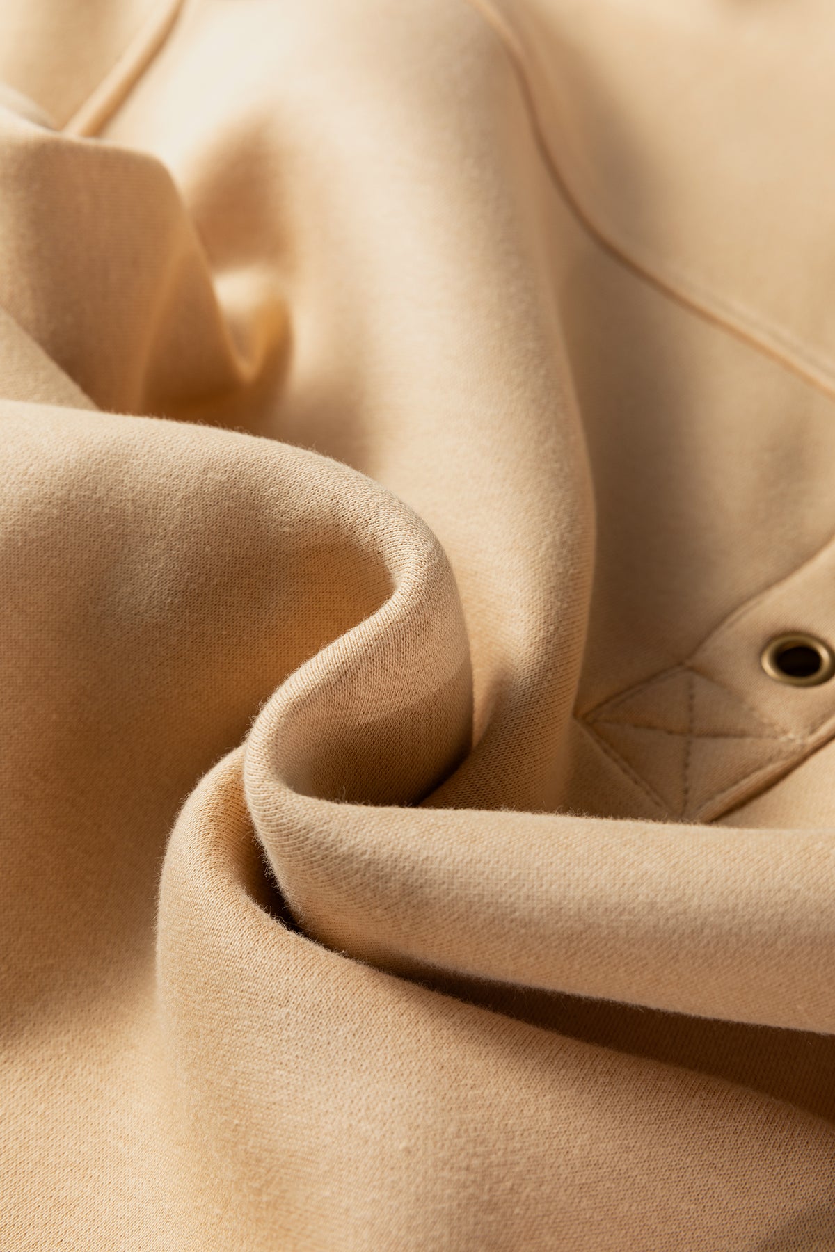 Light Beige V-Neck Sweatshirt