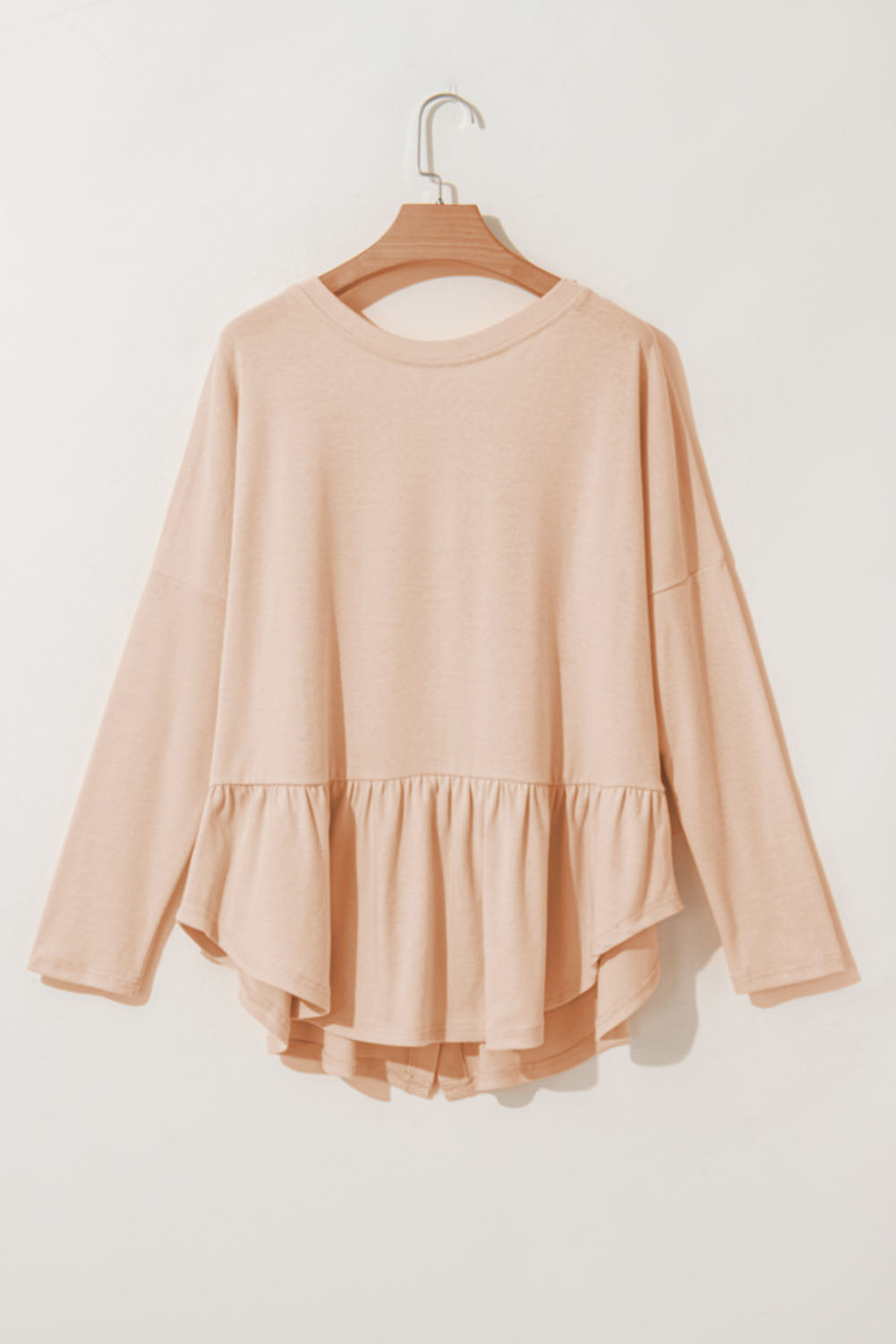 Beige Button V-Neck Shirt