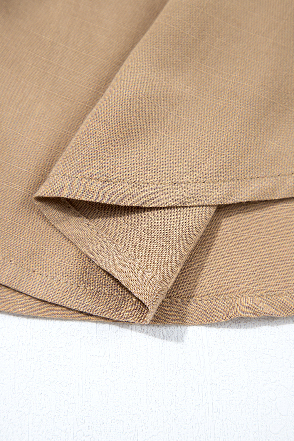 The Autumn - Waffle Button Up Frayed Hem Shirt