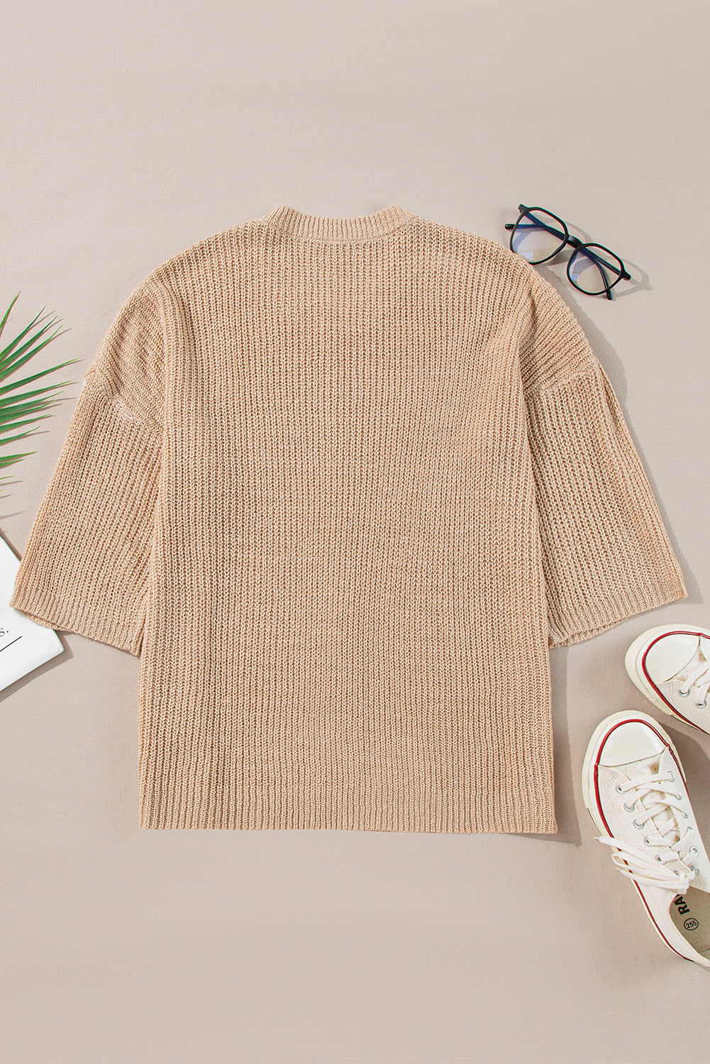 Light Beige Crew Neck Sweater