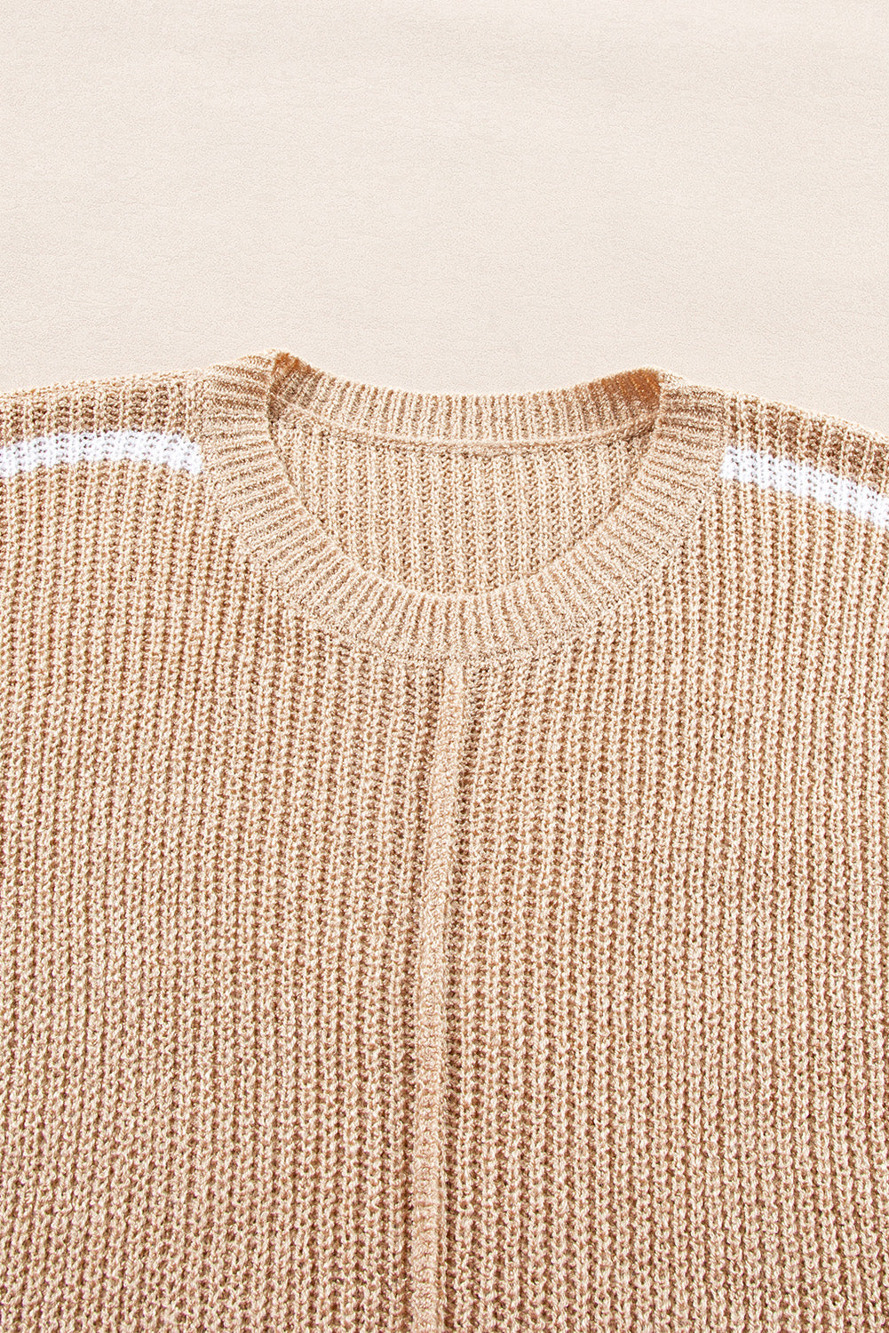 Light Beige Crew Neck Sweater